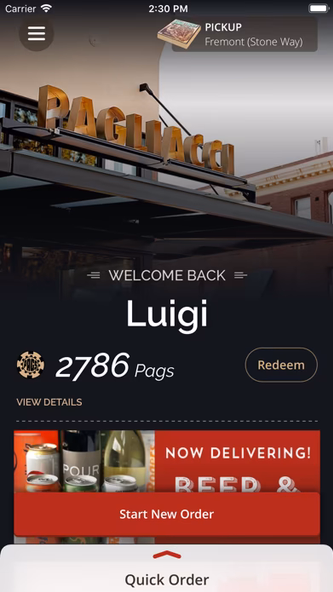 Pagliacci Pizza Screenshot 1 - AppWisp.com Pagliacci Pizza Screenshot 1 - AppWisp.com