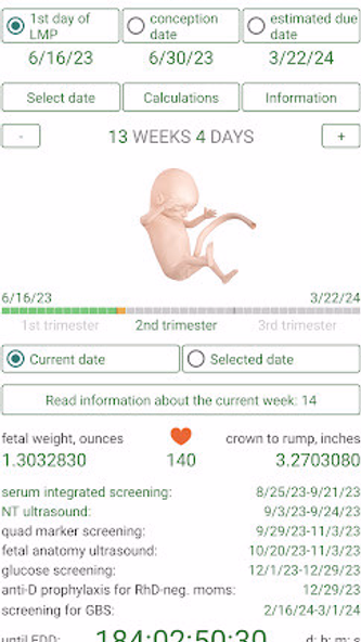 Pregnancy Due Date Calculator Screenshot 2 - AppWisp.com