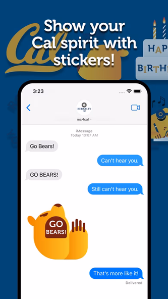 Cal Bears Stickers Screenshot 2 - AppWisp.com Cal Bears Stickers Screenshot 2 - AppWisp.com