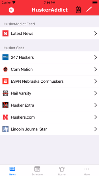 HuskerAddict Screenshot 1 - AppWisp.com HuskerAddict Screenshot 1 - AppWisp.com