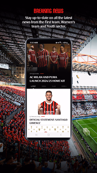 AC Milan Official App Screenshot 3 - AppWisp.com AC Milan Official App Screenshot 3 - AppWisp.com