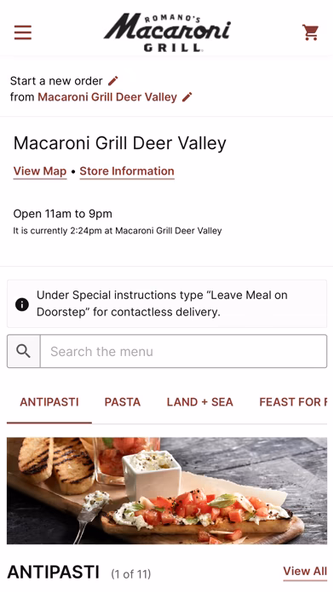 Macaroni Grill Ordering Screenshot 4 - AppWisp.com Macaroni Grill Ordering Screenshot 4 - AppWisp.com