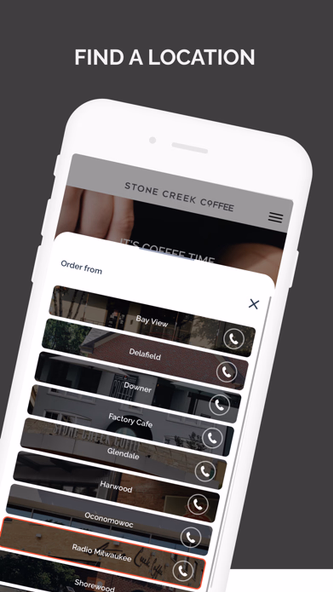 Stone Creek Coffee To Go Screenshot 2 - AppWisp.com Stone Creek Coffee To Go Screenshot 2 - AppWisp.com