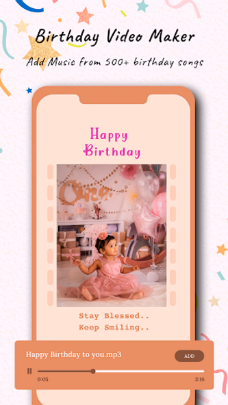 Birthday Video Maker Screenshot 4 - AppWisp.com Birthday Video Maker Screenshot 4 - AppWisp.com