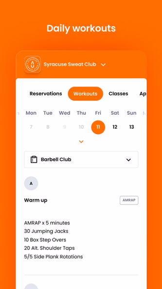 Syracuse Sweat Club Screenshot 4 - AppWisp.com Syracuse Sweat Club Screenshot 4 - AppWisp.com