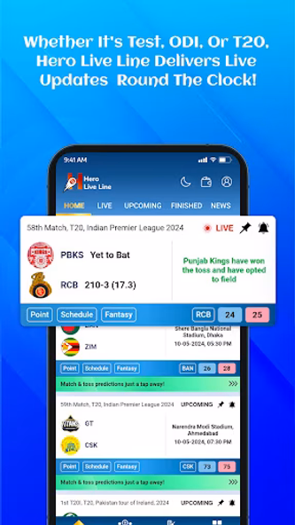 Hero Live Line - Cricket Score Screenshot 1 - AppWisp.com
