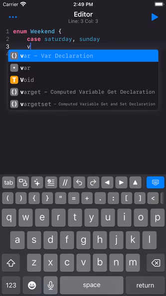 Swifty Compiler Screenshot 1 - AppWisp.com Swifty Compiler Screenshot 1 - AppWisp.com