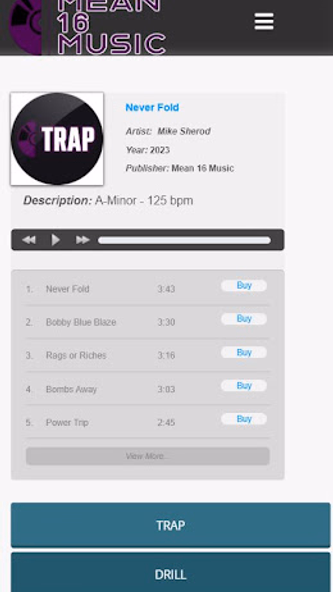 Mean 16 Music Screenshot 2 - AppWisp.com Mean 16 Music Screenshot 2 - AppWisp.com