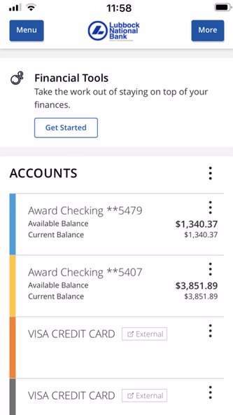 Lubbock National Bank Mobile Screenshot 2 - AppWisp.com Lubbock National Bank Mobile Screenshot 2 - AppWisp.com