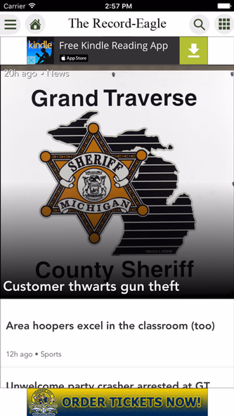 Traverse City Record Eagle Screenshot 1 - AppWisp.com Traverse City Record Eagle Screenshot 1 - AppWisp.com