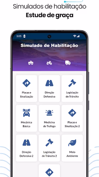 Simulado de Habilitação Screenshot 1 - AppWisp.com Simulado de Habilitação Screenshot 1 - AppWisp.com