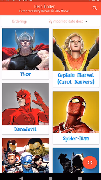 Super Hero Finder Screenshot 1 - AppWisp.com Super Hero Finder Screenshot 1 - AppWisp.com