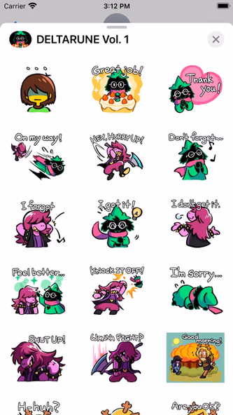 DELTARUNE Stickers Vol. 1 Screenshot 2 - AppWisp.com
