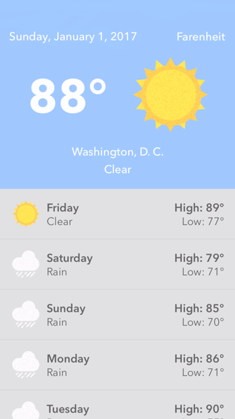 Simply Weather. Screenshot 2 - AppWisp.com Simply Weather. Screenshot 2 - AppWisp.com