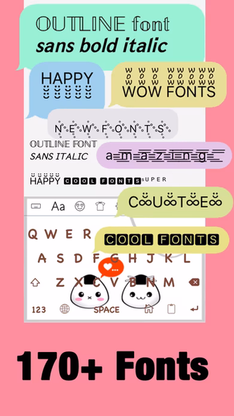 Color Fonts Keyboard: Cute Bio Screenshot 1 - AppWisp.com Color Fonts Keyboard: Cute Bio Screenshot 1 - AppWisp.com