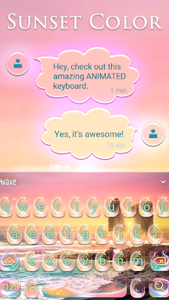 Sunset Color Animated Keyboard Screenshot 3 - AppWisp.com Sunset Color Animated Keyboard Screenshot 3 - AppWisp.com