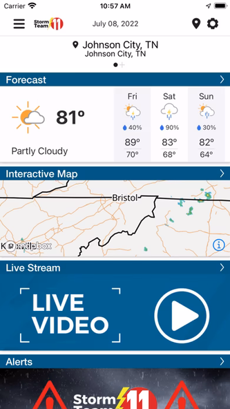 WJHL Weather App Screenshot 1 - AppWisp.com WJHL Weather App Screenshot 1 - AppWisp.com