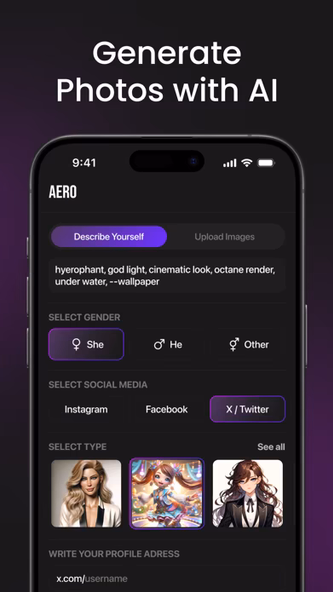 AERO AI: Art, Avatar Generator Screenshot 4 - AppWisp.com AERO AI: Art, Avatar Generator Screenshot 4 - AppWisp.com