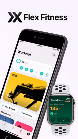 Workout Tracker Gym Log - Flex Screenshot 2 - AppWisp.com Workout Tracker Gym Log - Flex Screenshot 2 - AppWisp.com