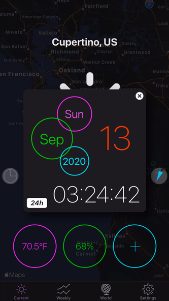 FLAT Weather Clock for iPhone Screenshot 3 - AppWisp.com FLAT Weather Clock for iPhone Screenshot 3 - AppWisp.com