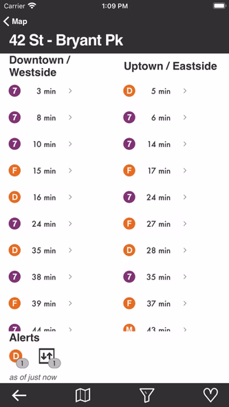 Underway: NYC Subway Transit Screenshot 2 - AppWisp.com Underway: NYC Subway Transit Screenshot 2 - AppWisp.com