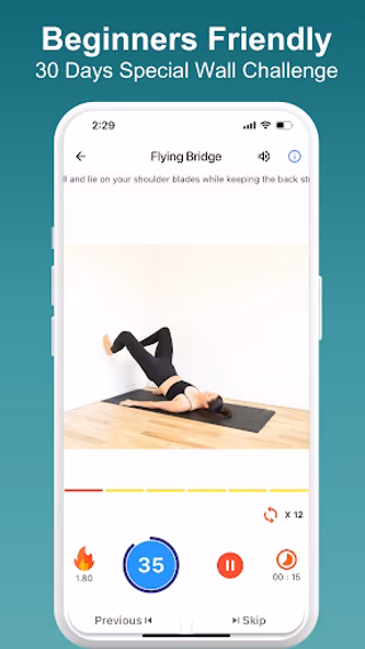 Wall Pilates workout at home Screenshot 4 - AppWisp.com Wall Pilates workout at home Screenshot 4 - AppWisp.com