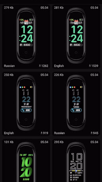 Mi Band 5 WatchFaces Screenshot 2 - AppWisp.com