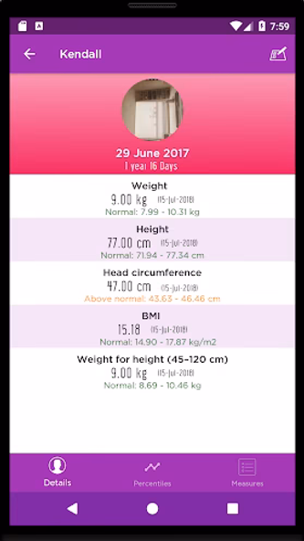 Child Growth Tracking Screenshot 4 - AppWisp.com Child Growth Tracking Screenshot 4 - AppWisp.com