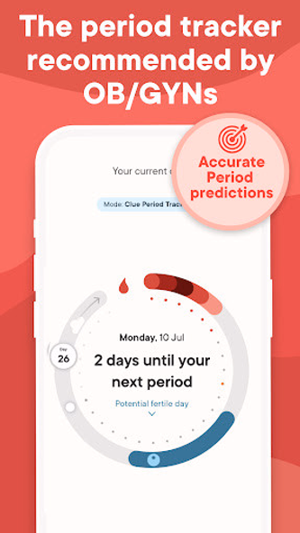 Clue Cycle & Period Tracker Screenshot 1 - AppWisp.com Clue Cycle & Period Tracker Screenshot 1 - AppWisp.com