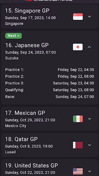 GP calendar 2025 Screenshot 1 - AppWisp.com GP calendar 2025 Screenshot 1 - AppWisp.com