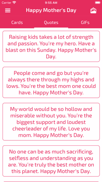 Mother's Day Wishes & Cards Screenshot 2 - AppWisp.com Mother's Day Wishes & Cards Screenshot 2 - AppWisp.com