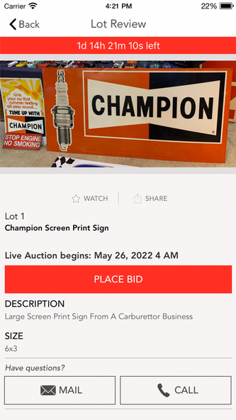 AusLiveAuctions Screenshot 3 - AppWisp.com AusLiveAuctions Screenshot 3 - AppWisp.com