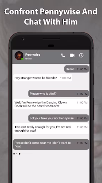 Scary Pennywise Video Call Screenshot 1 - AppWisp.com Scary Pennywise Video Call Screenshot 1 - AppWisp.com