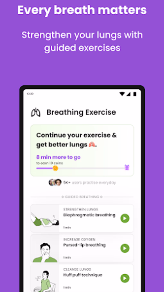 Breathefree: Lung Health App Screenshot 2 - AppWisp.com Breathefree: Lung Health App Screenshot 2 - AppWisp.com