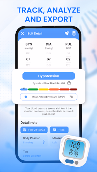 Blood Pressure BPM Tracker App Screenshot 3 - AppWisp.com Blood Pressure BPM Tracker App Screenshot 3 - AppWisp.com