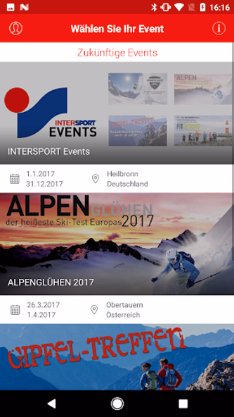Intersport Events Screenshot 1 - AppWisp.com Intersport Events Screenshot 1 - AppWisp.com