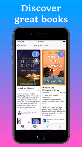Bookship: a virtual book club Screenshot 1 - AppWisp.com