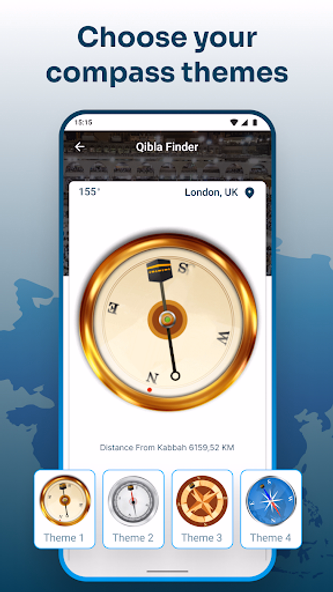 Qibla Compass with Salah Time Screenshot 3 - AppWisp.com Qibla Compass with Salah Time Screenshot 3 - AppWisp.com