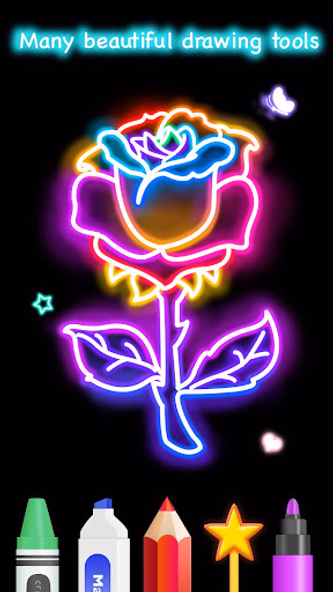 Learn To Draw Glow Flower Screenshot 4 - AppWisp.com Learn To Draw Glow Flower Screenshot 4 - AppWisp.com