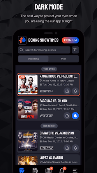 Boxing Showtimes Screenshot 3 - AppWisp.com Boxing Showtimes Screenshot 3 - AppWisp.com