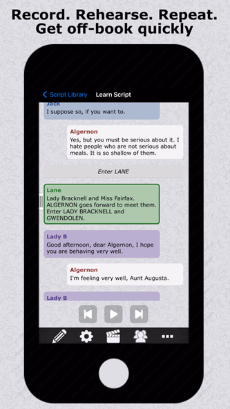 Script Rehearser Screenshot 1 - AppWisp.com Script Rehearser Screenshot 1 - AppWisp.com