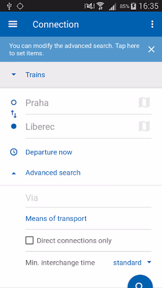 Czech Public Transport IDOS Screenshot 1 - AppWisp.com Czech Public Transport IDOS Screenshot 1 - AppWisp.com
