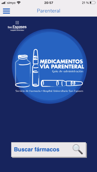 Medicamentos vía parenteral Screenshot 1 - AppWisp.com Medicamentos vía parenteral Screenshot 1 - AppWisp.com