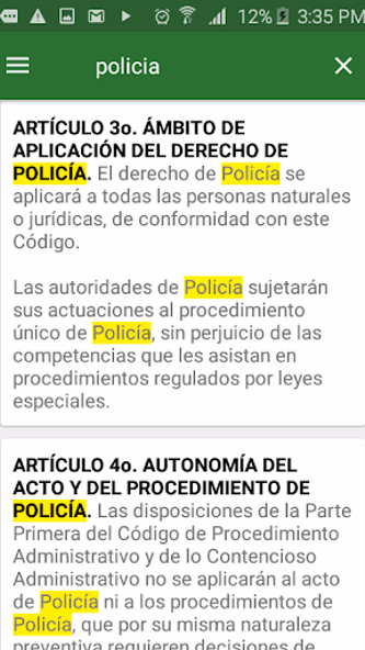 Código de Policía de Colombia Screenshot 2 - AppWisp.com Código de Policía de Colombia Screenshot 2 - AppWisp.com
