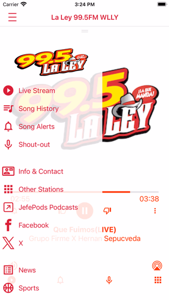 WLLY 99.5 FM La Ley Screenshot 2 - AppWisp.com WLLY 99.5 FM La Ley Screenshot 2 - AppWisp.com