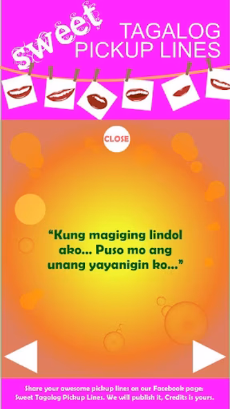 Sweet Tagalog Pickup Lines Screenshot 2 - AppWisp.com Sweet Tagalog Pickup Lines Screenshot 2 - AppWisp.com