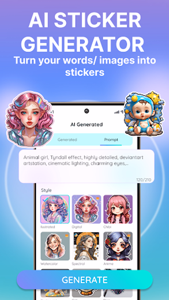 Sticker AI Maker AI Generator Screenshot 2 - AppWisp.com Sticker AI Maker AI Generator Screenshot 2 - AppWisp.com