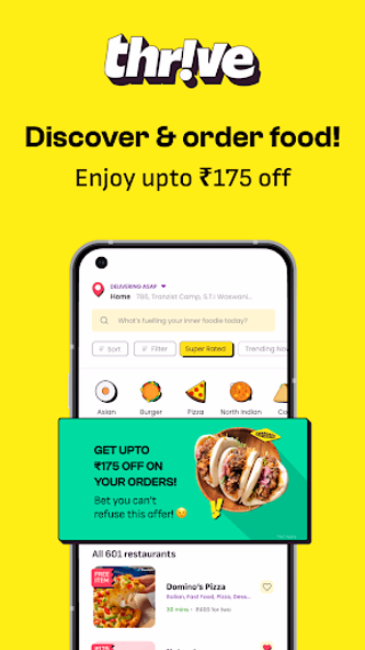 Thrive: Online Food Delivery Screenshot 1 - AppWisp.com Thrive: Online Food Delivery Screenshot 1 - AppWisp.com
