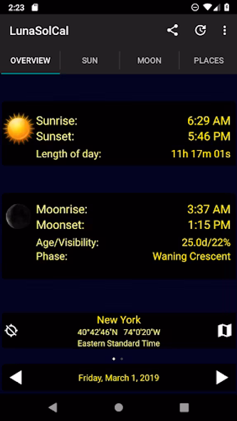 LunaSolCal Mobile Screenshot 1 - AppWisp.com LunaSolCal Mobile Screenshot 1 - AppWisp.com