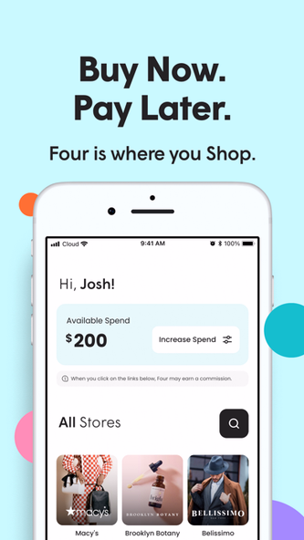 Four | Buy Now, Pay Later Screenshot 1 - AppWisp.com Four | Buy Now, Pay Later Screenshot 1 - AppWisp.com